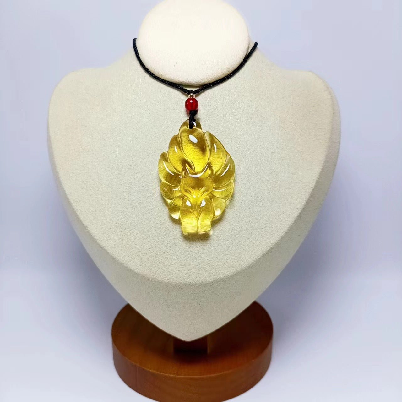 Women's & Men's Crystal Fox Obsidian Imitation Jade Long Sweater Pendants