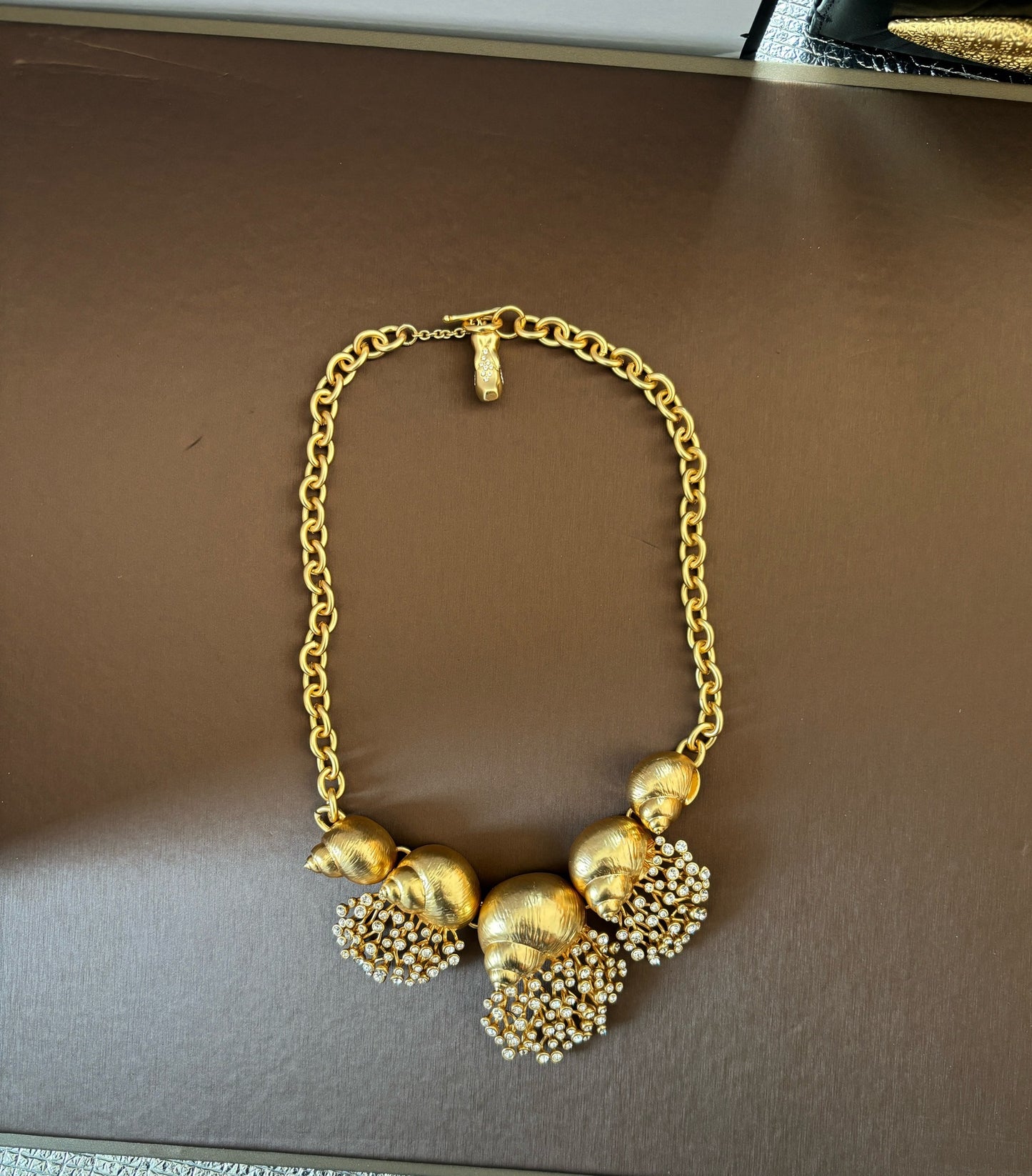 Advanced Model Style Snails Modeling Brass Necklace