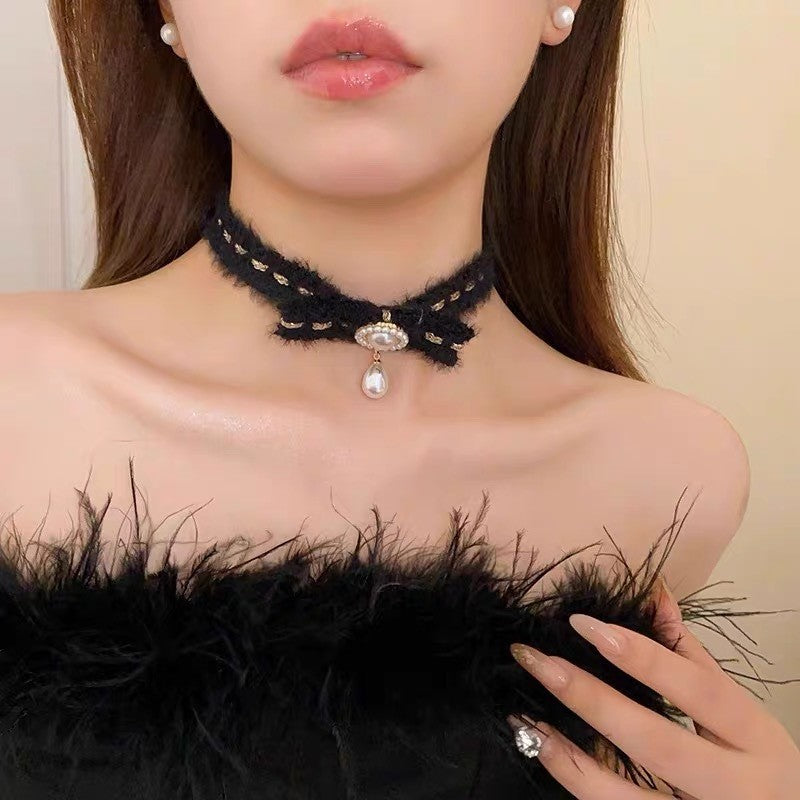 Flower Female Light Luxury Minority High Collar