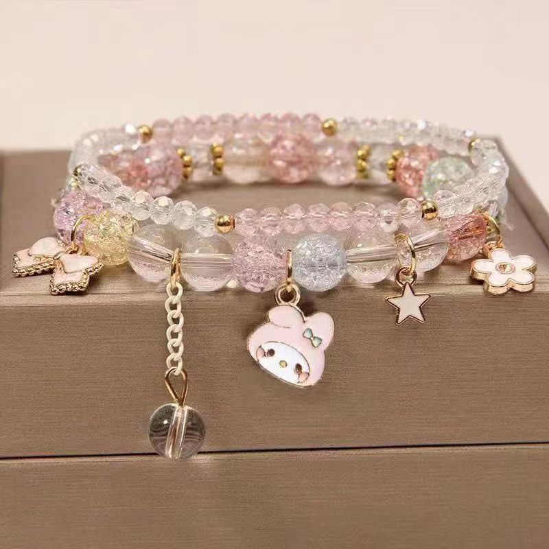 Women's Pearl Korean Super Cute Cartoon Beaded Bracelets