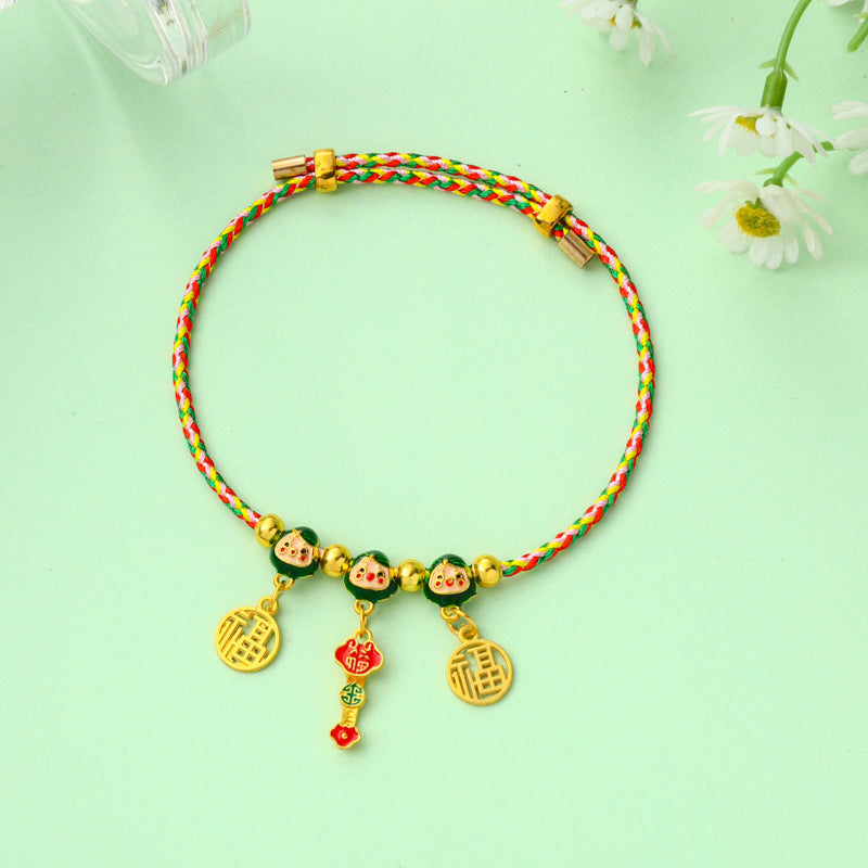 Children's Hundred Dragon Boat Festival Colorful Braided Rope Batches Of Goods Bracelets