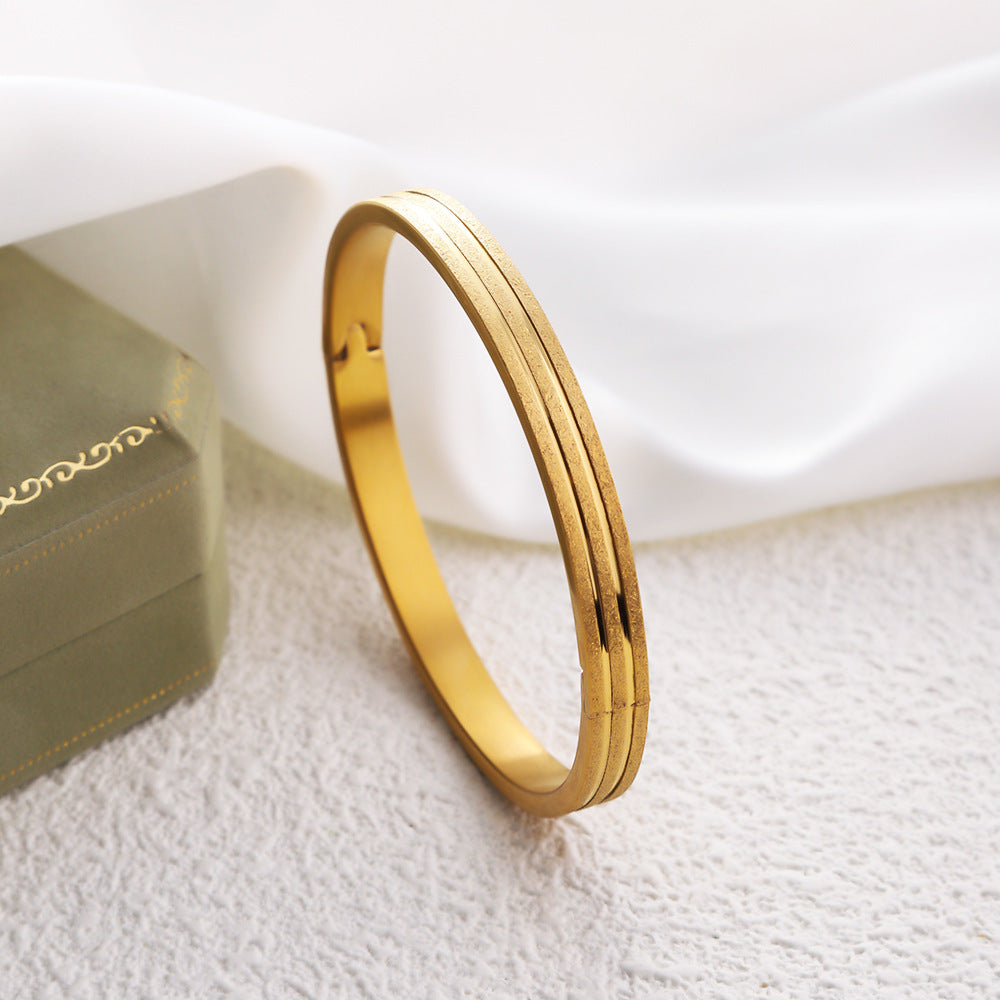Titanium Steel Stainless Real Gold Furnace Bracelets
