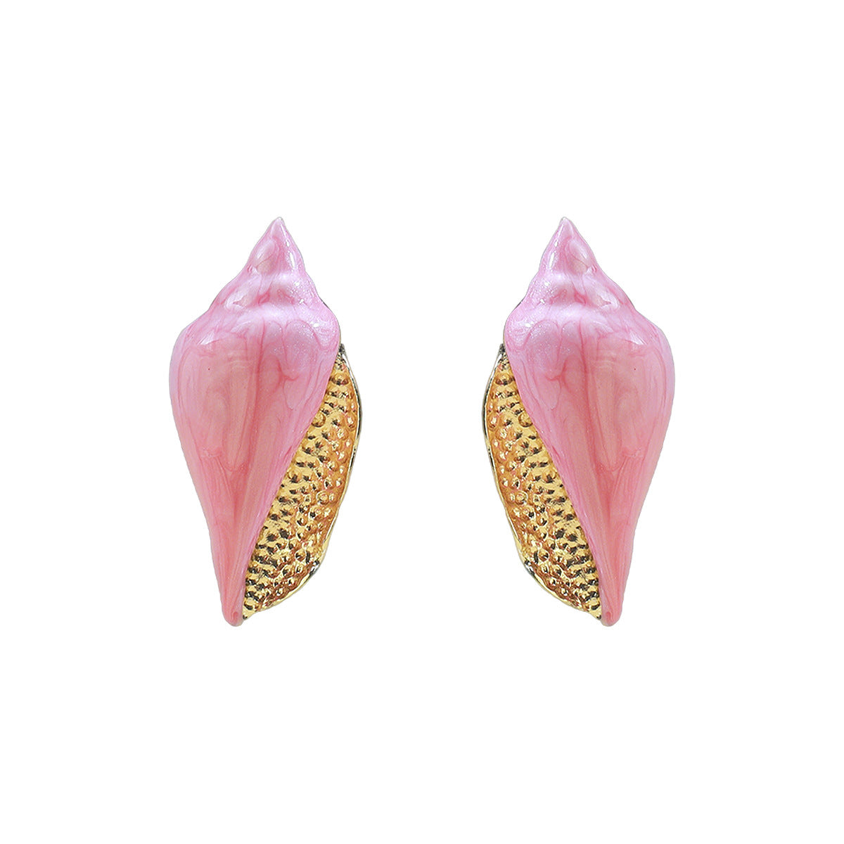Women's Fashion Conch Enamel Unique Design Alloy Earrings