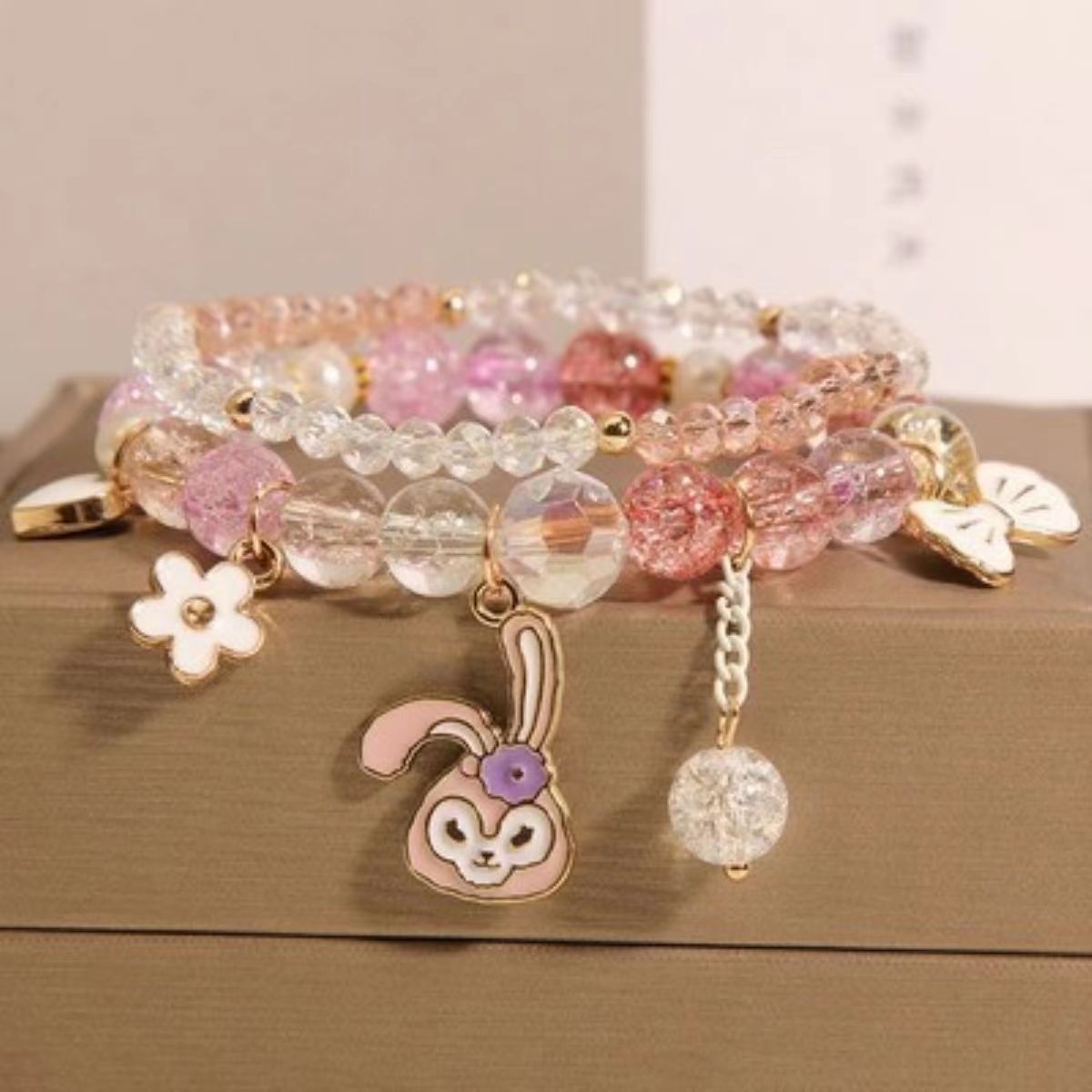 Women's Pearl Korean Super Cute Cartoon Beaded Bracelets