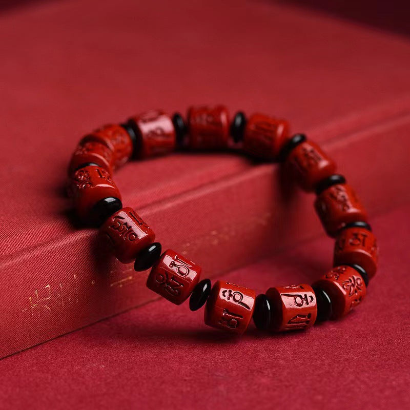 Words Mantra Barrel Beads Female Male Dragon Life Bracelets