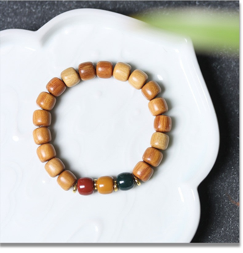 Women's & Men's Blackwood Bamboo Beads Wooden Cultural Artifact Bracelets