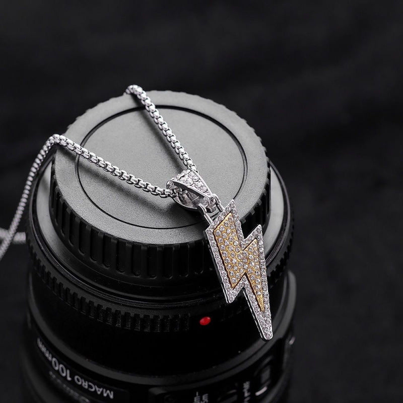 Men's & Women's Lightning Fashion Personality Affordable Luxury Hip Hop Punk Sweater Necklaces