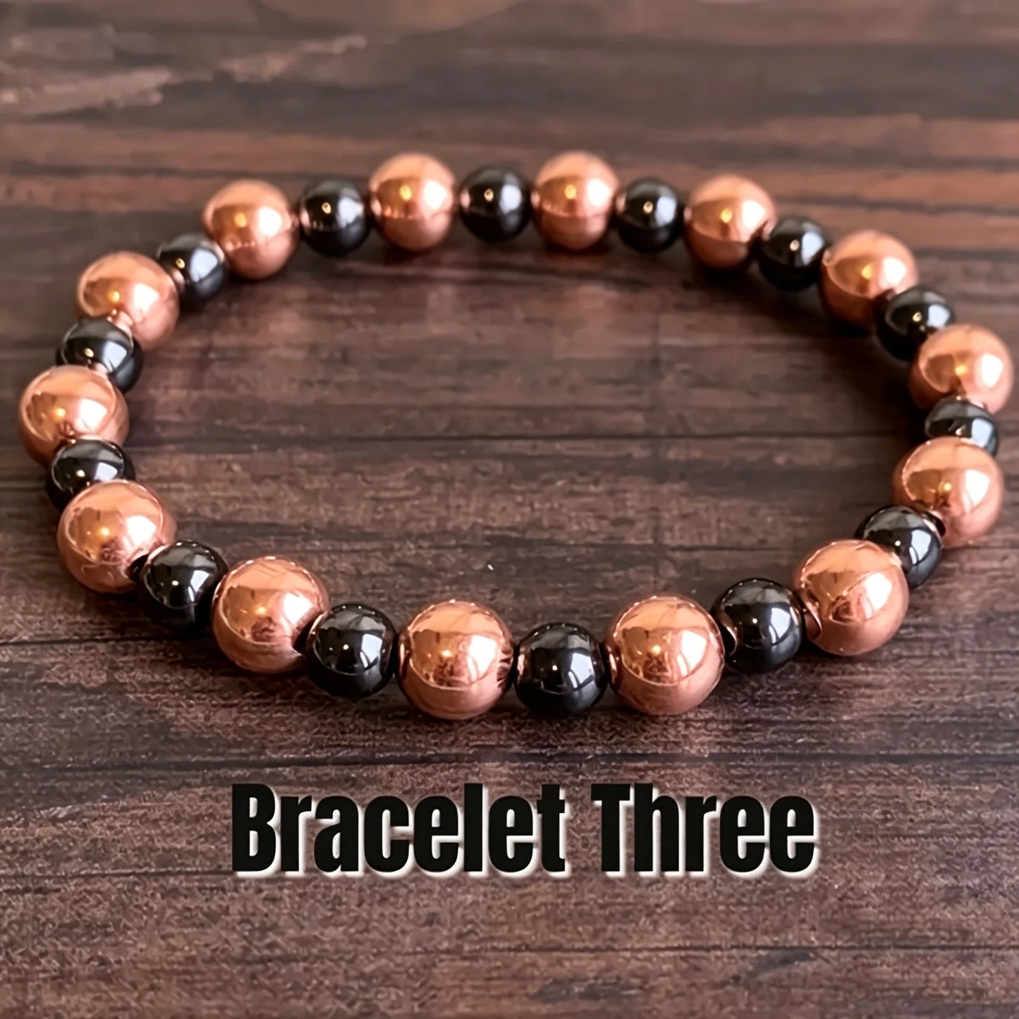 Haematite Small Golden Beads Copper Bead Artificial Beaded Personality Bracelet