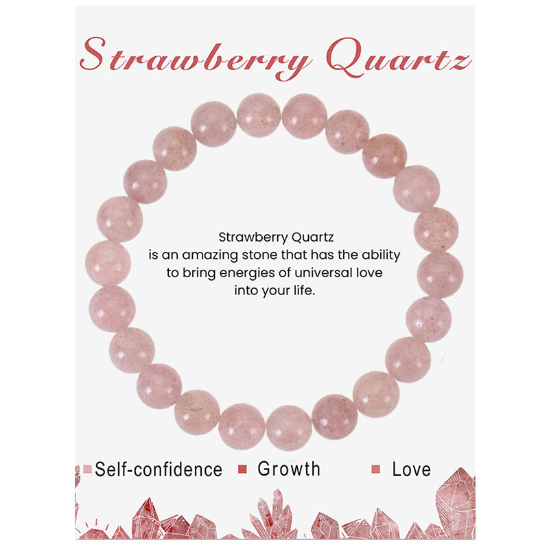 Amethyst Beaded Elastic String Natural Stone Crystal Agate Bracelet