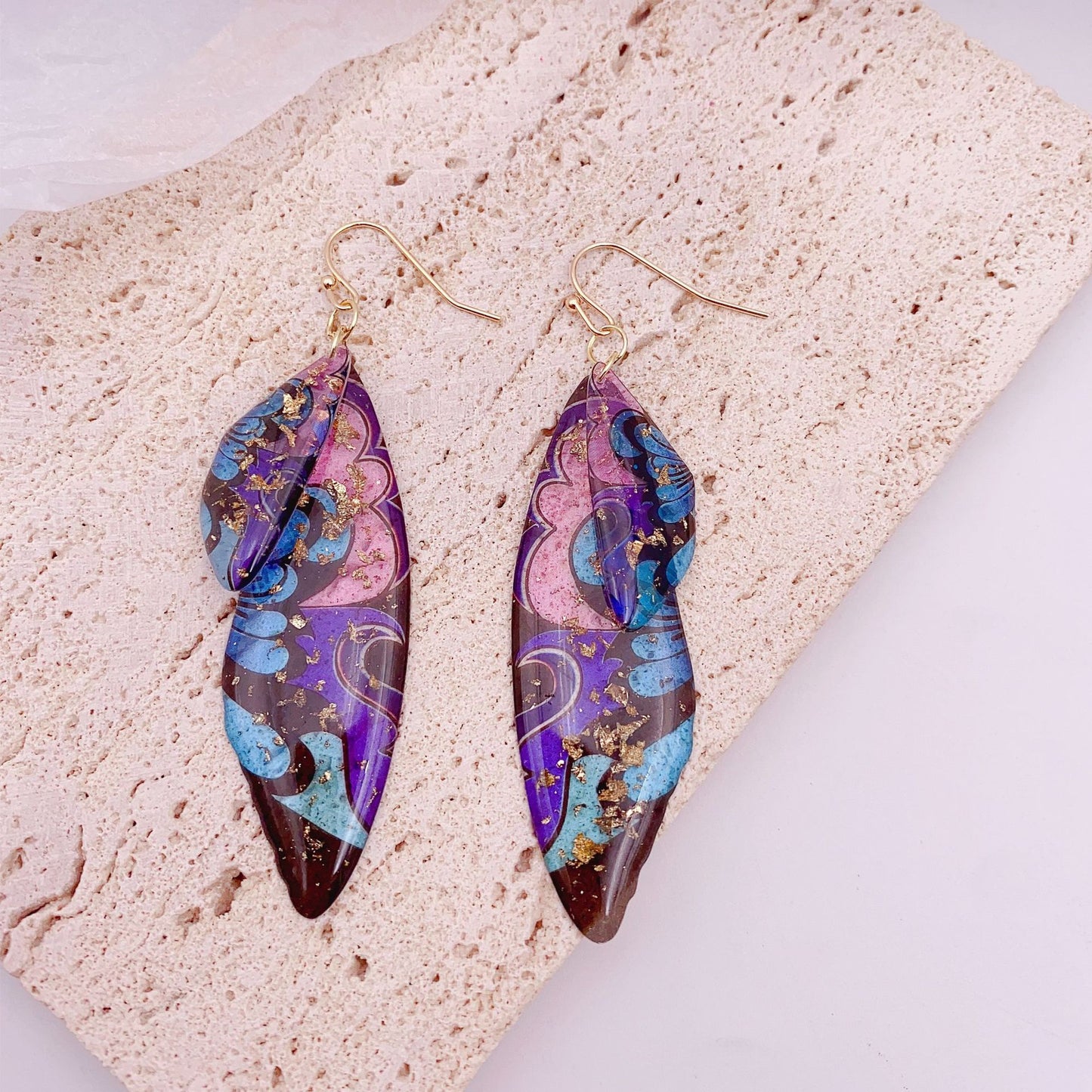 Women's Sier Cicada Wings Ear Hook Butterfly Temperamental Fairy Long Eardrop Earrings