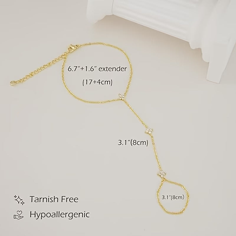 Fashion High Sense Chain Inlaid Zircon Bracelet