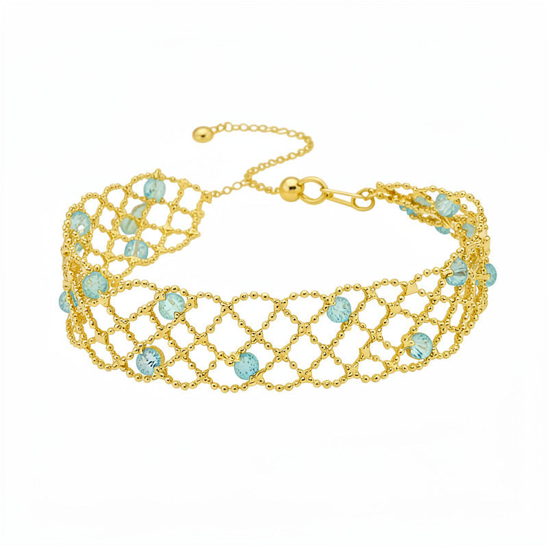 Korean Style Simple Glass Beaded Hollowed Bracelets