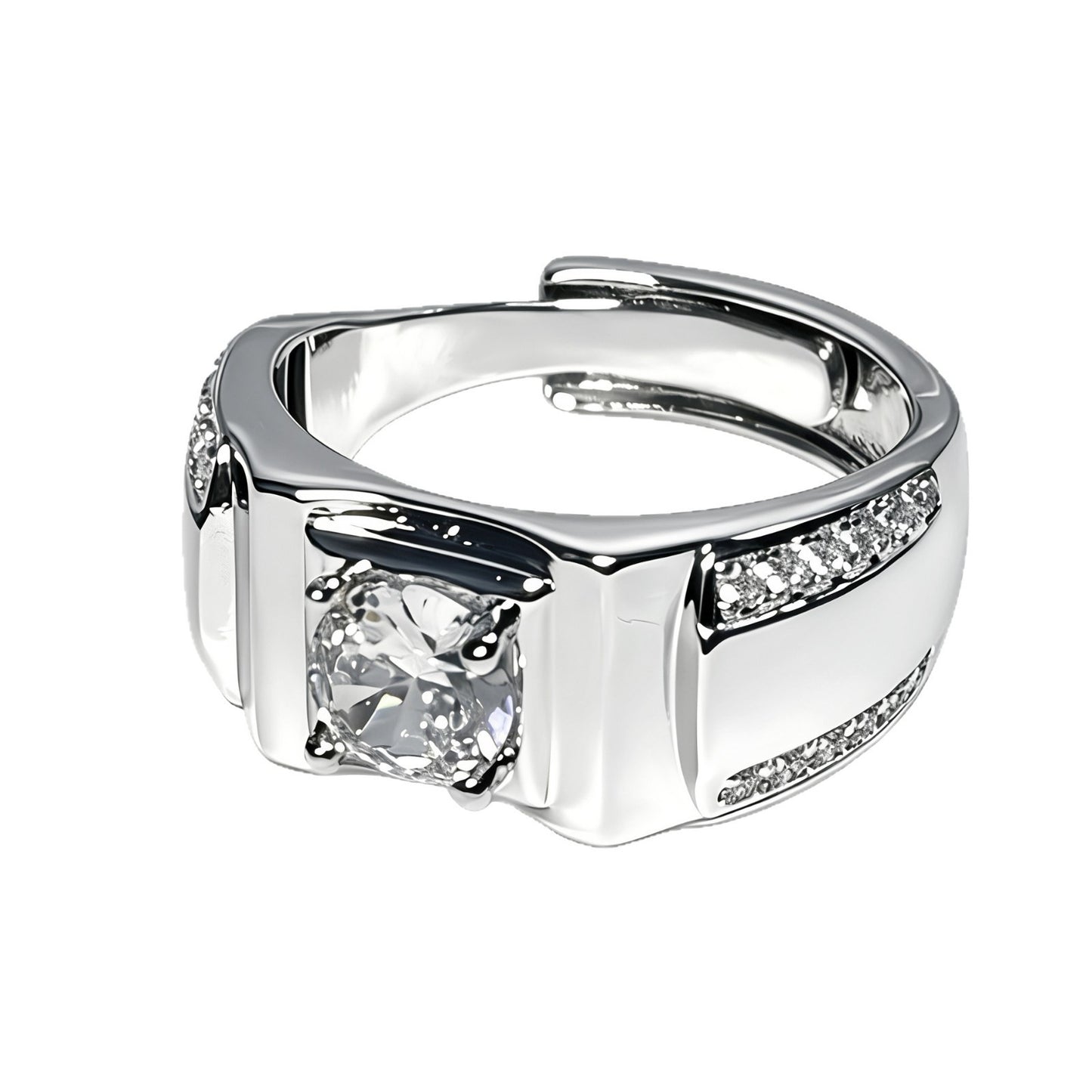 Men's Ya Zircon Personality Trend Luxury Fashion Ring