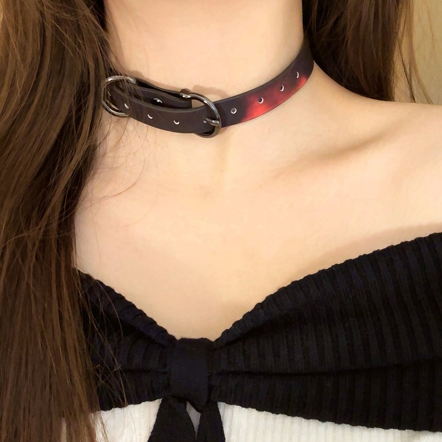 Hot Style Buckle High-grade Sense Leather Necklaces