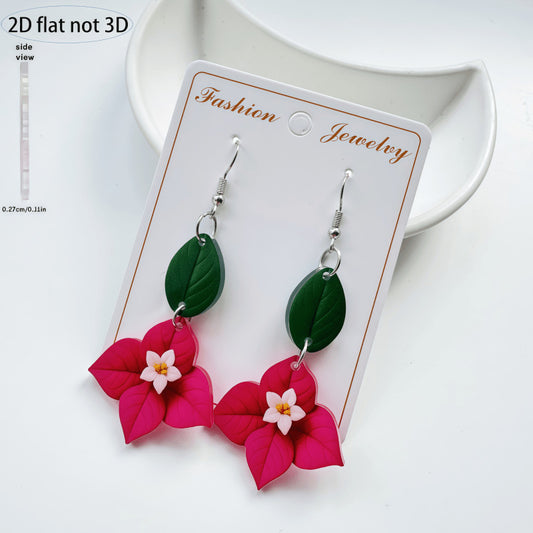 Leaf Double-sided Acrylic Spring Fresh Natural Earrings