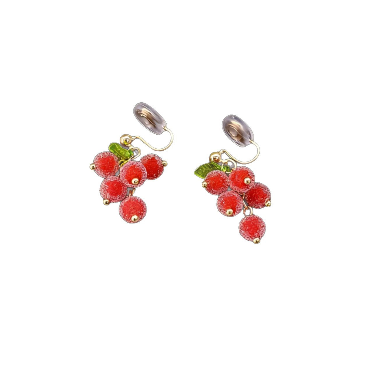 Granulated Sugar Beads High-grade Mosquito Coil Ear Clip Earrings