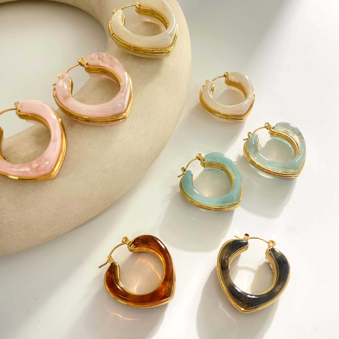 Luxury Fashionable Retro Elegant Resin Versatile Earrings