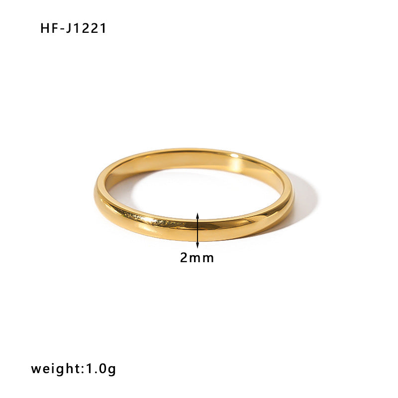 Women's Style Stainless Steel Vacuum Vapor Plating Rings