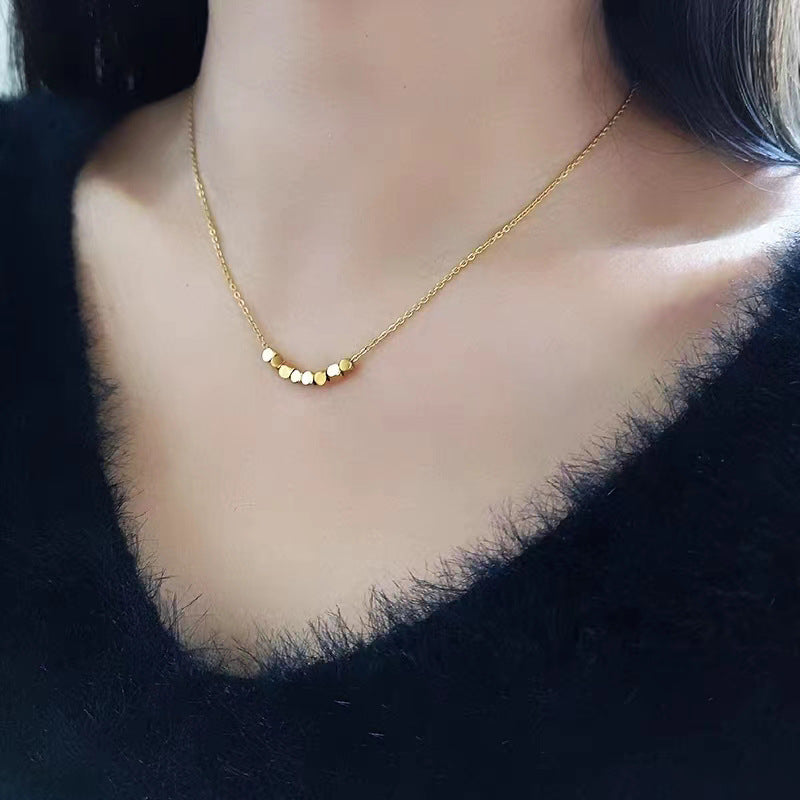 Women's From Every Direction Small Square Gold Titanium Steel Necklace
