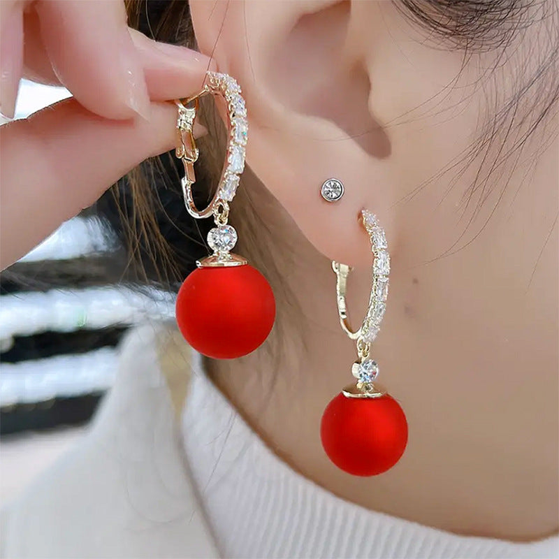 Women's Sier Needle High-grade Pearl Light Luxury Simplicity Elegant Earrings