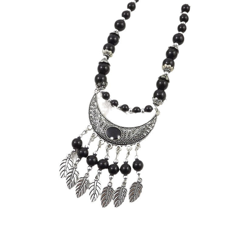Ethnic Tibetan Colorful Beads Female Phoenix Necklace
