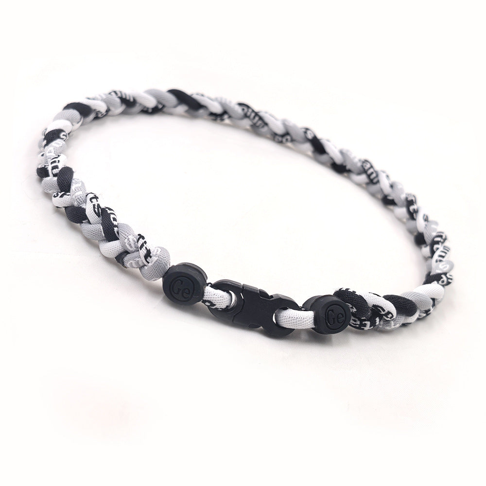 Tornado Titanium Three Braid Rope Neckband Necklaces