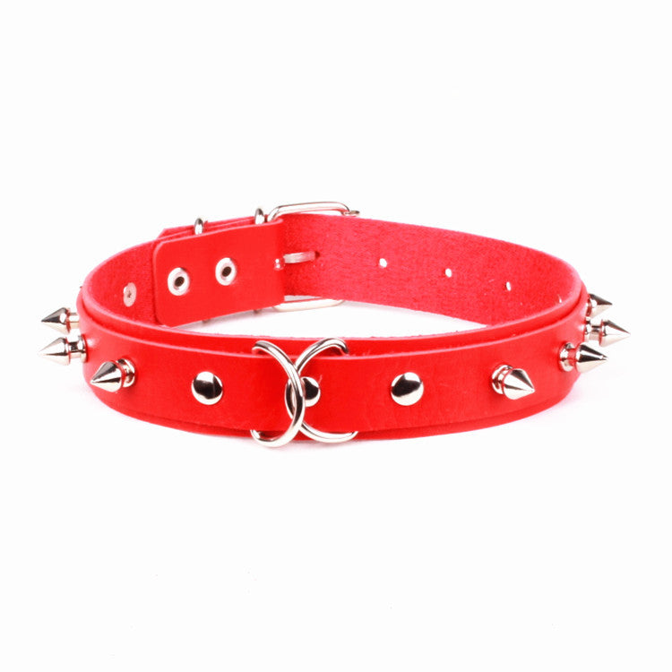 Punk Leather Nail Personalized Couple Street Collar