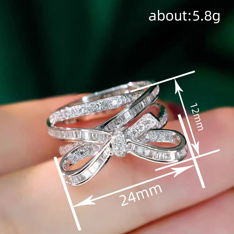 Style Live Female Bow Delicate Lady Daily Rings