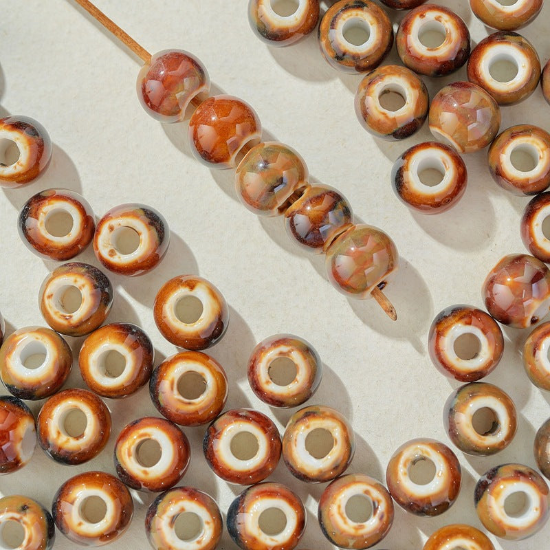 Graceful Casual Ceramic Round Beads Braiding Jewelry Accessories