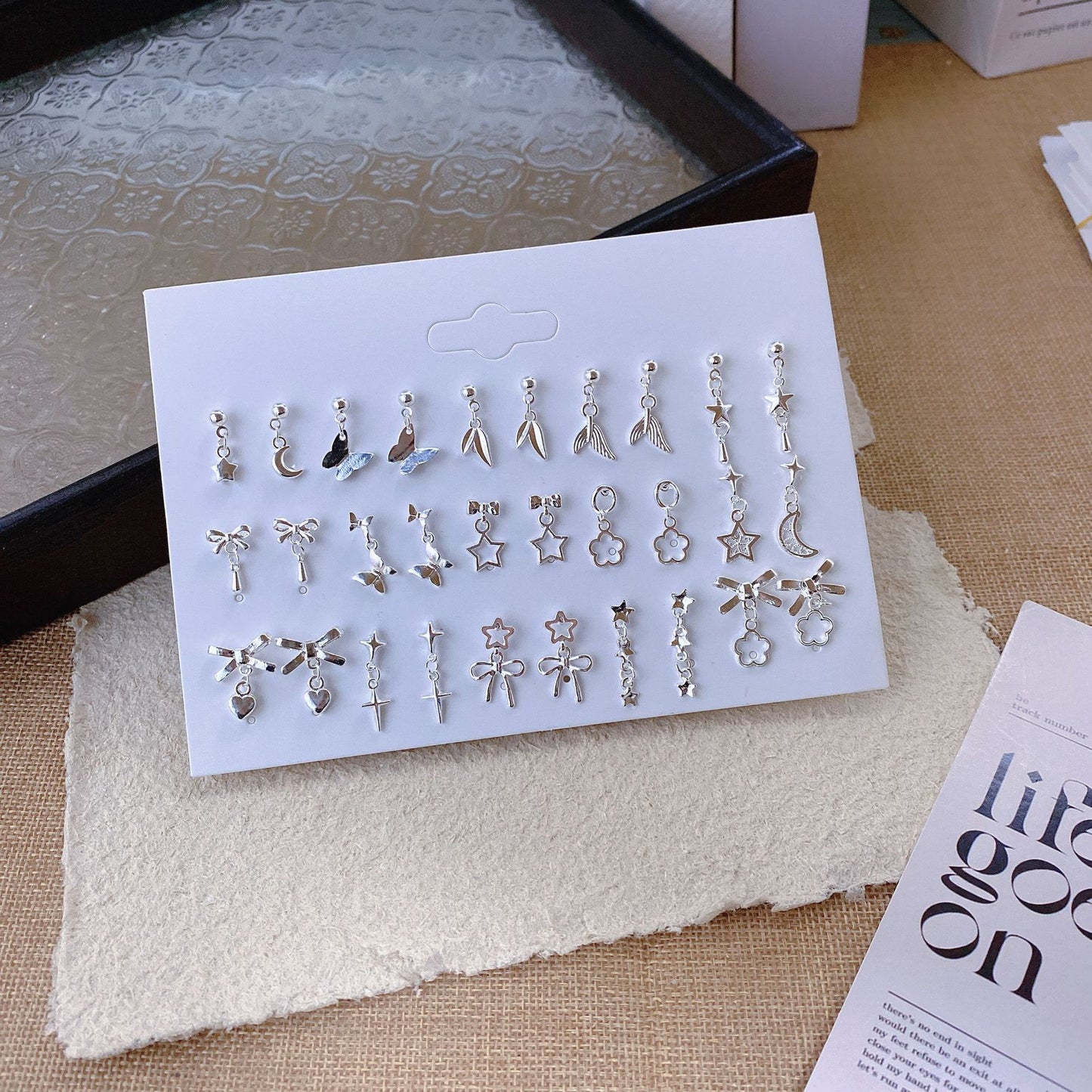 Simple Individually Packaged Exquisite Sier Bow Stud Earrings