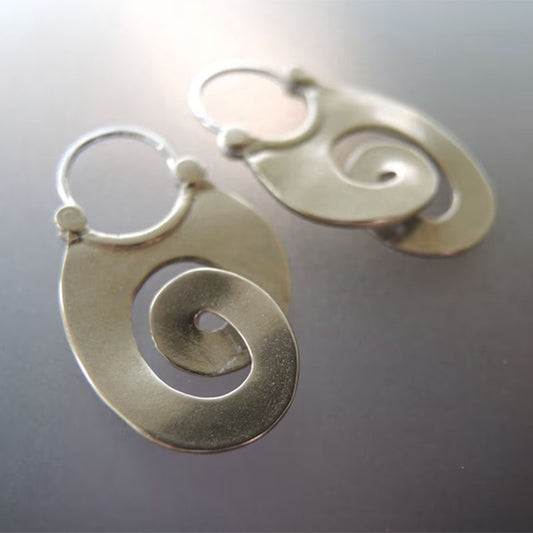 Gypsy Spiral Design Ear Vintage Geometric Earrings
