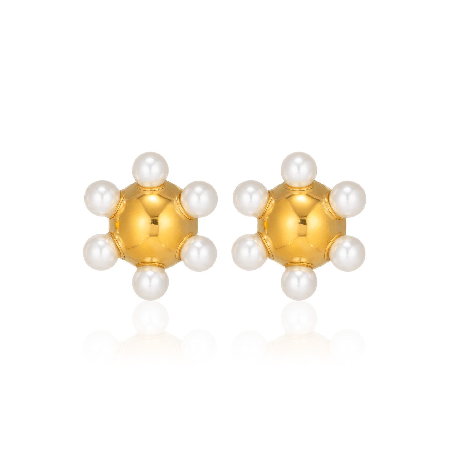 Stainless Steel Gold-plated Niche High-grade Ball Unique Personality Affordable Luxury Rings