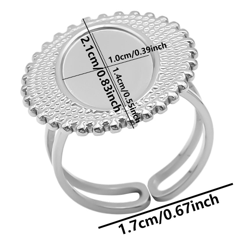 Women's & Men's Stainless Steel Titanium Geometric Oval Base Support Cold Rings