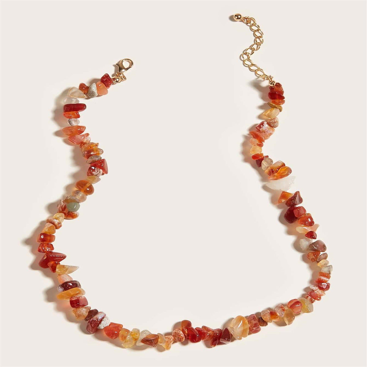 Gravel Handmade Beaded Irregular Stone Agate Ladies Clavicle Collar