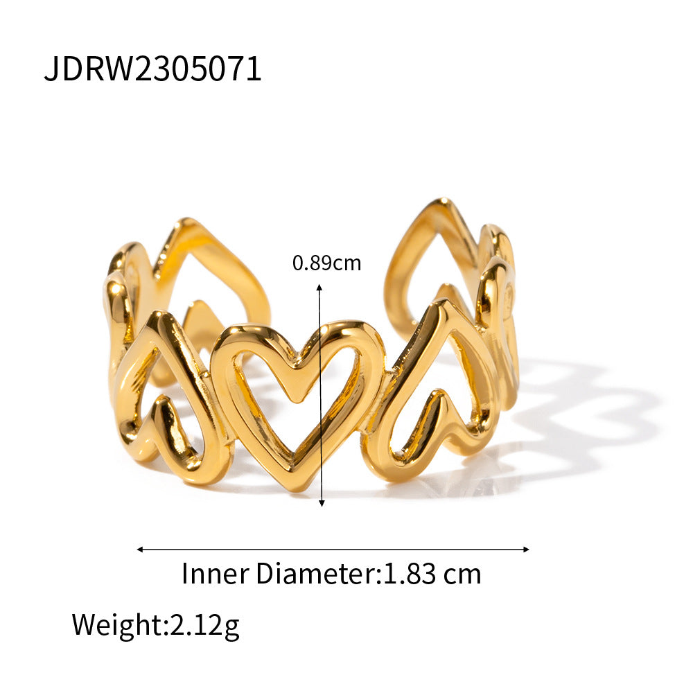 High-grade Simple Gold Steel Series Stainless Rings