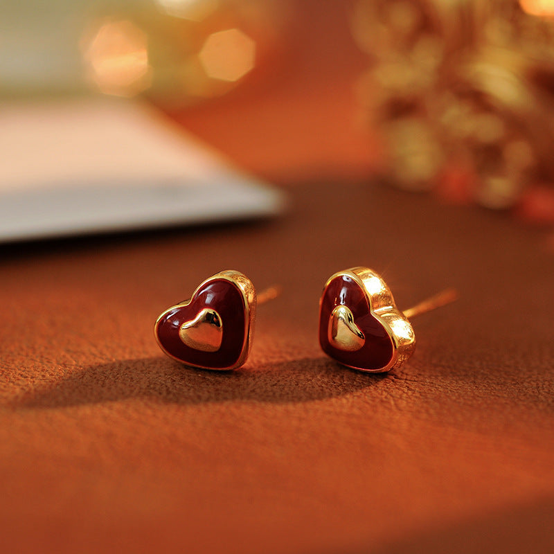 Women's Red Glaze Love Light Luxury Temperament Necklaces