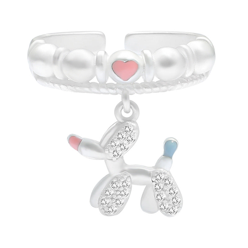 Women's Niche Balloon Dog Color Minimalist Fashion Rings
