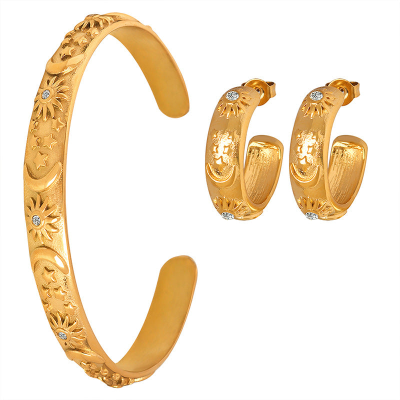 Style Elegant Graceful Minority Fashion Embossed Jewelry Set