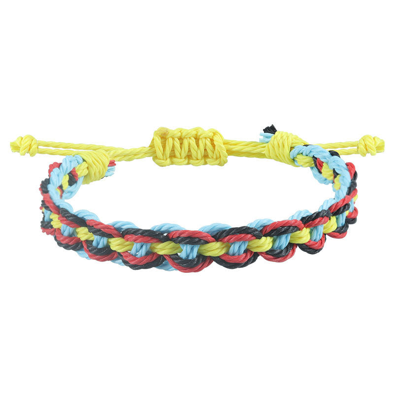 Color Dopamine Waterproof Wax Line Carrying Strap Bracelets