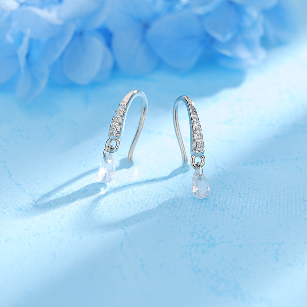 Water Drops Light Luxury Design Raindrop High-grade Small Fresh Ear Hook