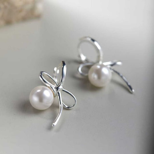 Water Drop Chinese Knot Butterfly Environmental Protection Female Niche Stud Earrings