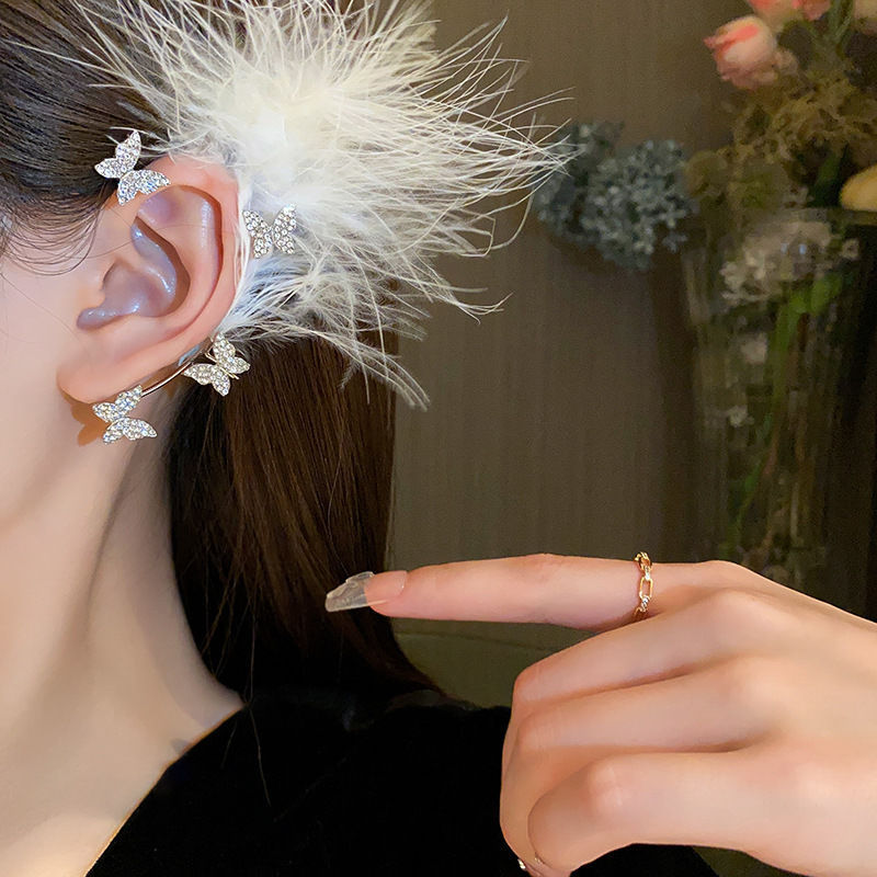 Super Fairy Bridal Feather Tassel Fashion Unique Design Earrings