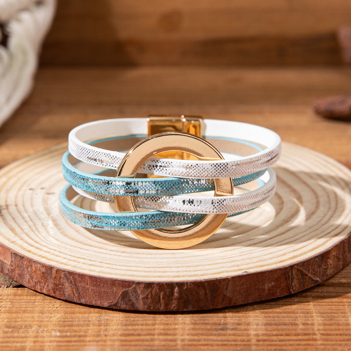 Twin Sense Leather Female Style Niche Design Bracelet