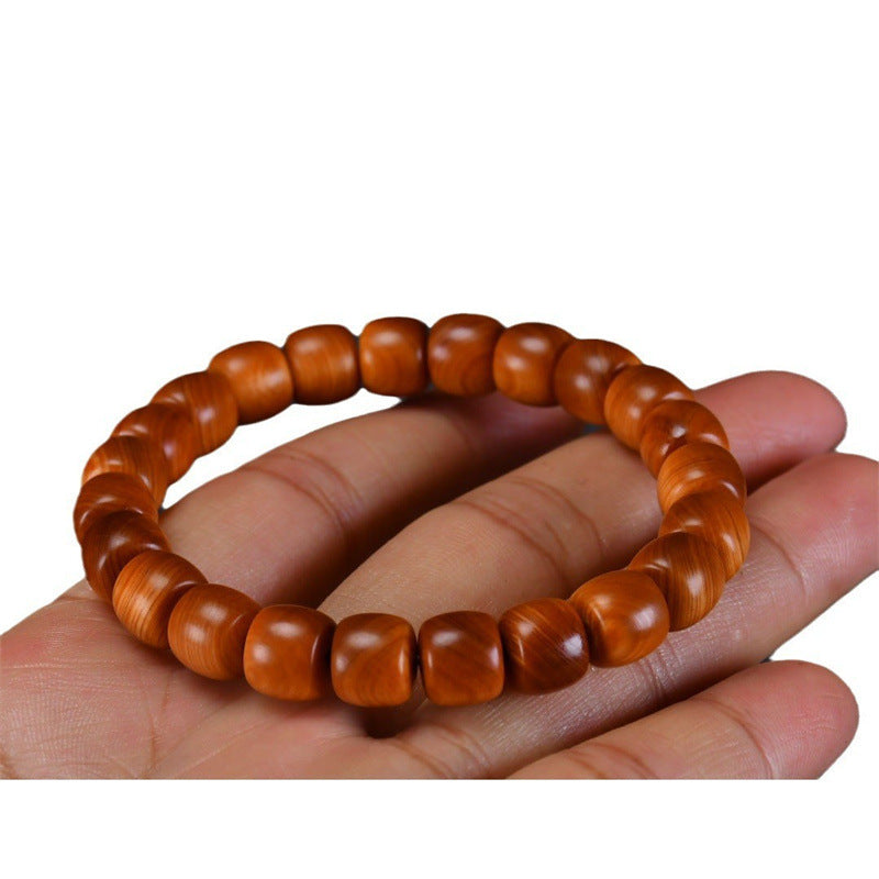 Thuja Round Beads Handmade Wooden Cultural Artifact Bracelet