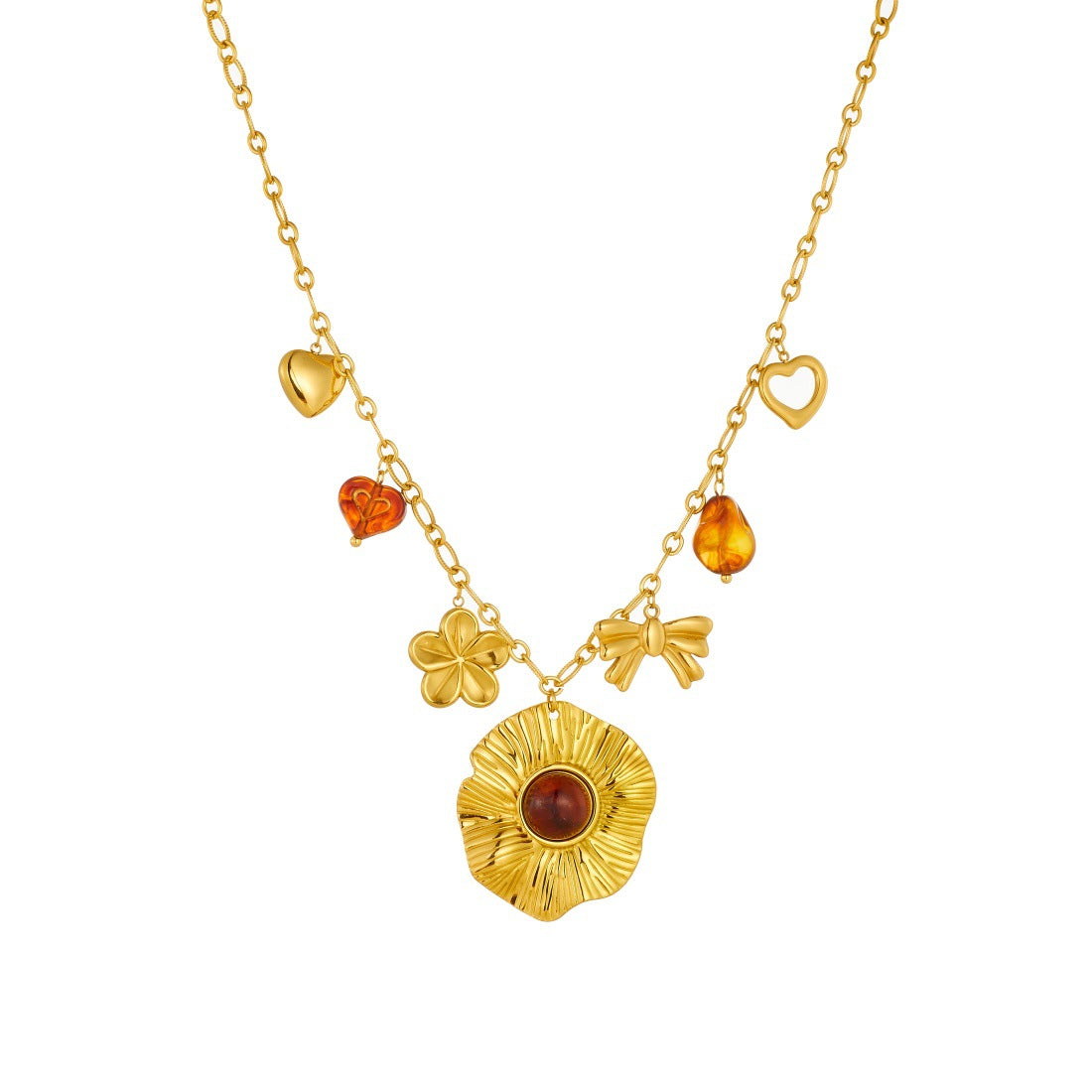 Women's Retro High-grade Personalized Dripping Gold-plated Necklace