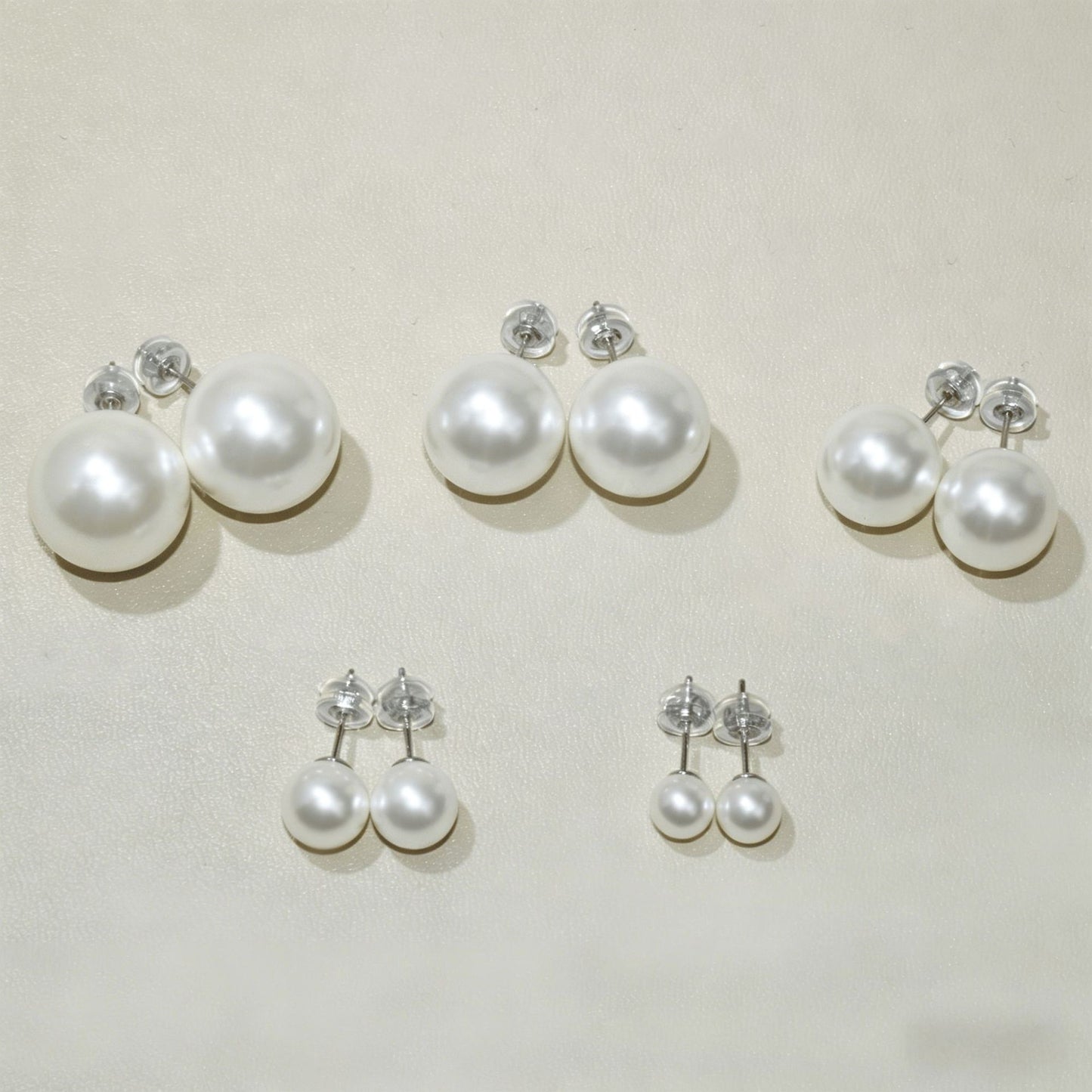 Simple Pearl Plain Ear Basic Style High Sense Stud Earrings