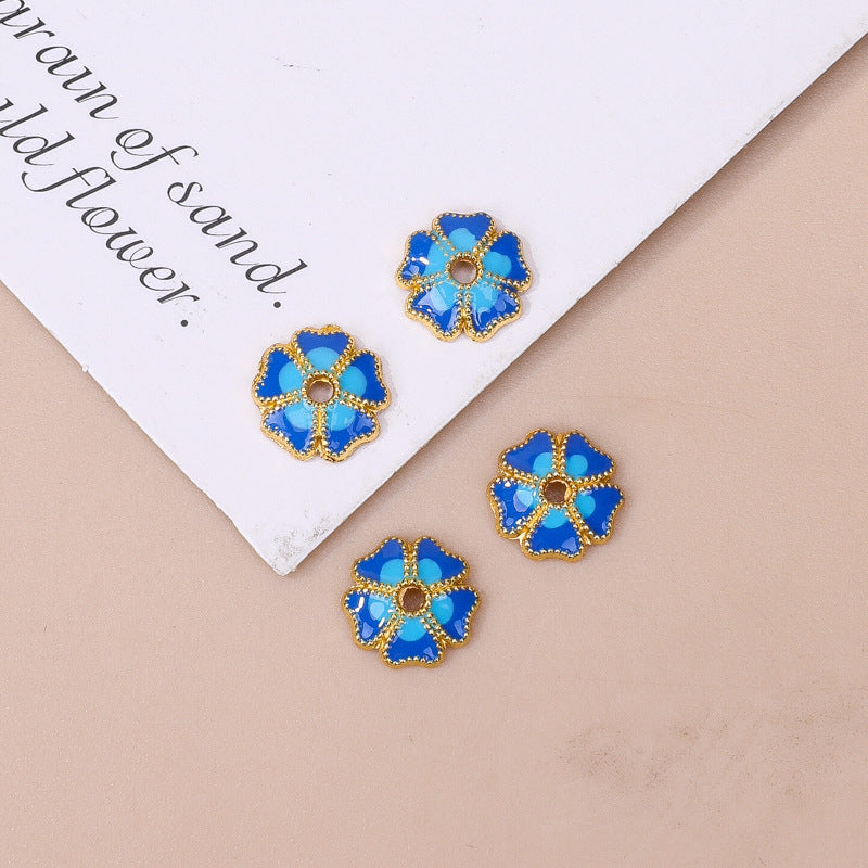 Oil Color Bead Enamel Burnt Blue Jewelry Accessories