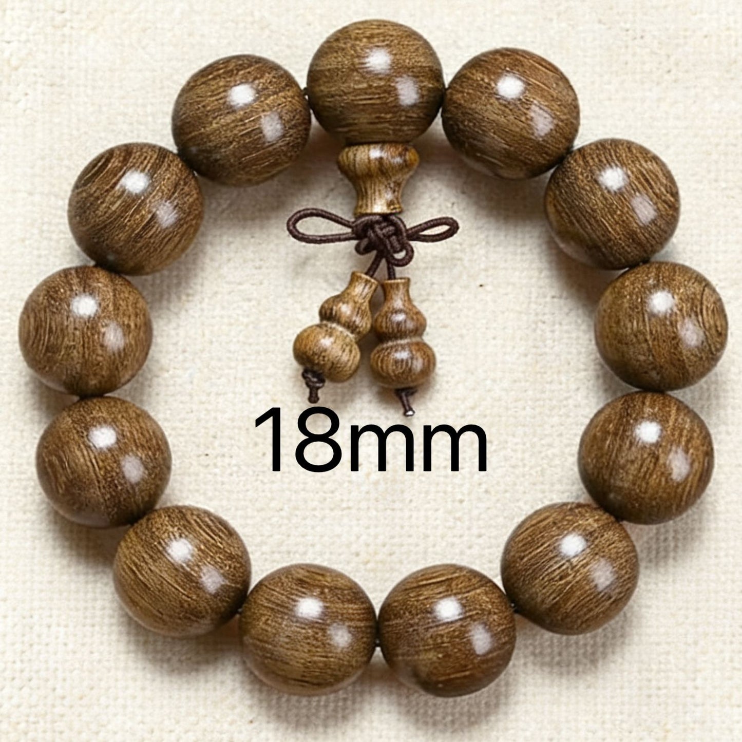 Grain Old Materials Gold Sandalwood Pcs Buddha Beads Unisex Style Bracelet