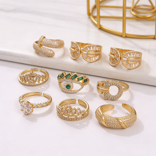 Diamond Open Light Luxury Minority Design Ring