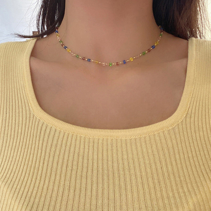 Women's Design Colorful Crystal For Simple Personality Necklaces